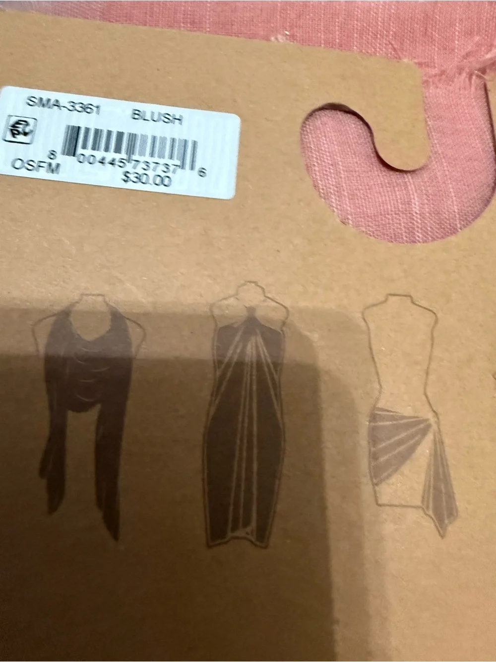 Steve Madden Blush Ombre Lightweight Fringe Scarf. NWT